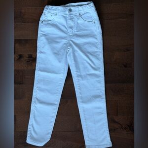 Girls White Denim Jeans pencil slim ankle high rise SLIM